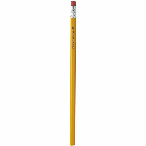 Universal Wood Pencil - Black Lead - HB/#2 - Yellow Wood Barrel - 144/Box - 1 Pack