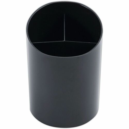 Universal Pencil Holder - 5.6" Height x 4.4" Width x 4.3" Depth - Plastic - Black - Recyclable, Compact, Sturdy - 1 Each