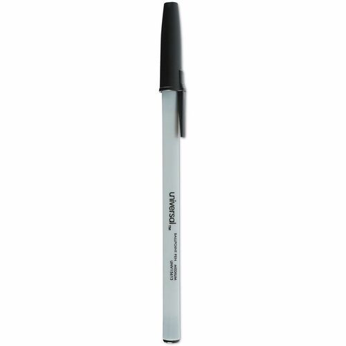 Universal Ballpoint - Black Ink - Oil Based - Gray Stick, Black Barrel - Office - 60 / Pack