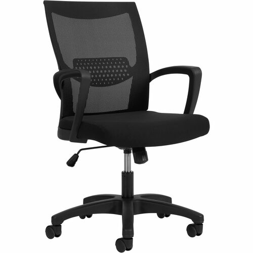 Basics Preto Swivel Tilt Chair Black - Medium Back - Black - Mesh, Polyester - 1 Each