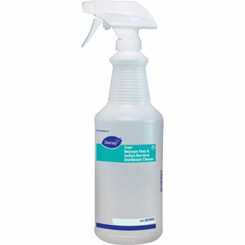 Diversey Empty Spray Bottle for Cleaner - Suitable For Restroom, Floor - Easy to Use, Labeled - 1 Each - Clear