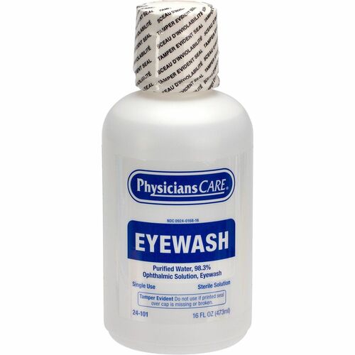First Aid Only Sterile Ophthalmic Solution Eyewash - 16 fl oz - Sterile - For Eye Burning, Irritated Eyes - 1 Each