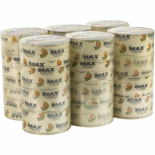 Duck Max Strength Packaging Tape - 54.60 yd Length x 1.88" Width - Damage Resistant - For Packaging, Shipping, Moving, Storage, Box, Home, Office, Project, Sealing - 24 / Pack - Clear