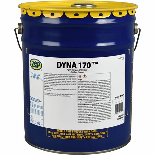 Zep Commercial Dyna 170 Solvent - For Metal, Tool, Transportation, Automotive, Filter - 640 fl oz (20 quart) - 1 Each - Low Odor, Rust Resistant, Corrosion Resistant, Low VOC - Clear