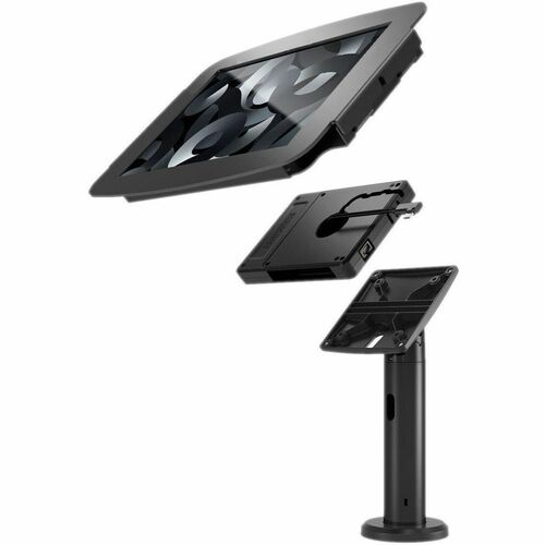Compulocks iPad Air 10.9" (4-5th Gen) Space Enclosure Tilting Stand 8" Plus Hub - Up to 10.9" Screen Support - Countertop - Aluminum - Black