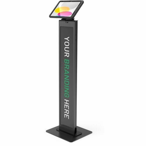 Compulocks iPad 10.9" 10th Gen PowerMove Brandable Floor Stand - Up to 10.9" Screen Support - Floor, Freestanding - Aluminum - Black
