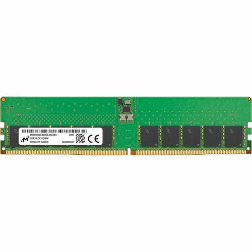 Crucial 32GB DDR5 SDRAM Memory Module - For Server, Workstation - 32 GB (1 x 32GB) - DDR5-5600/PC5-44800 DDR5 SDRAM - 5600 MHz Dual-rank Memory - CL46 - 1.10 V - ECC - Unbuffered - 288-pin - DIMM