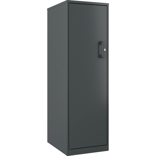 NuSparc Personal Storage Cabinet - 18" x 14.2" x 46.4" - 4 x Shelf(ves) - Hinged Door(s) - Sturdy, Durable, Welded, Eco-friendly, Nonporous Surface, Locking Mechanism, Ventilated, Locking Door - Graphite - Steel - Recycled - TAA Compliant