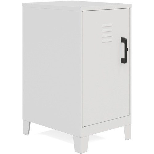 NuSparc Personal Locker - 2 Shelve(s) - for Office, Home, Sport Equipments, Toy, Game, Classroom, Playroom, Basement, Garage - Overall Size 27.5" x 14.2" x 18" - White - Steel - TAA Compliant