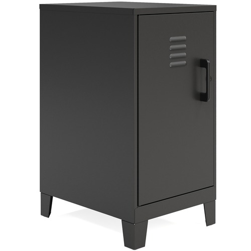 NuSparc Personal Locker - 2 Shelve(s) - for Office, Home, Sport Equipments, Toy, Game, Classroom, Playroom, Basement, Garage - Overall Size 27.5" x 14.2" x 18" - Black - Steel - TAA Compliant