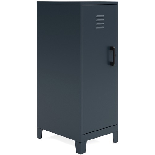 NuSparc Personal Locker - 3 Shelve(s) - for Office, Home, Sport Equipments, Toy, Game, Classroom, Playroom, Basement, Garage - Overall Size 42.5" x 14.2" x 18" - Black - Steel - TAA Compliant