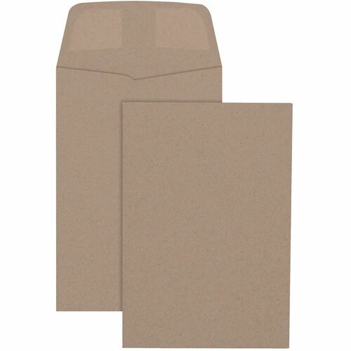 Grand & Toy Heavy Mailing Envelopes, Kraft, 4 5/8" x 6 3/4" , 500/BX - Mailing/Shipping - 4 5/8" (117.35 mm) Width x 6 3/4" (171.45 mm) Length - Gummed Flap - Brown Kraft - Kraft Paper - 500 / Box