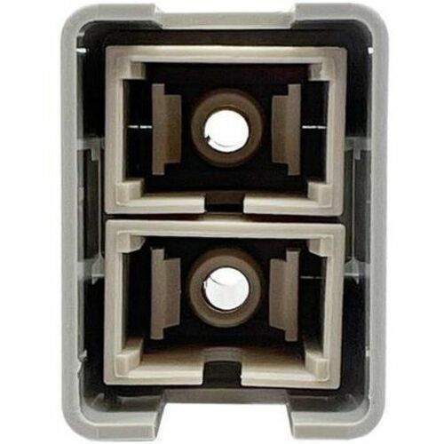Ortronics TracJack Module, 2-SC Simplex Multimode, Beige Adapter Dark Gray Housing
