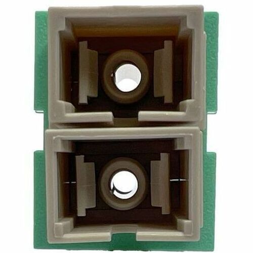 Ortronics TracJack Module, 2-SC Simplex Multimode, Beige Adapter, Lt. Green Housing