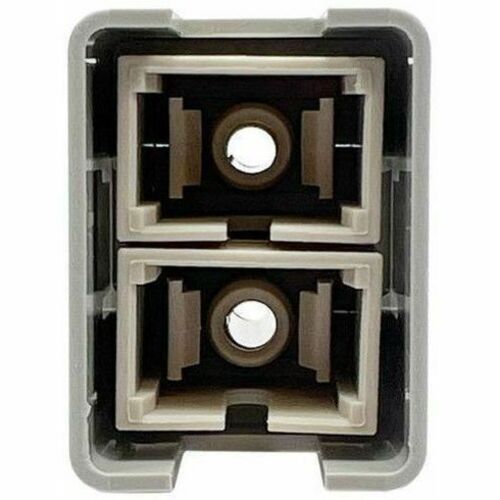 Ortronics TracJack Module, 2-SC Simplex Multimode, Beige Adapter,Lt. Gray Housing