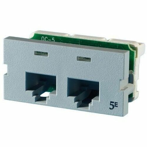 Ortronics Series II, Two-Port Clarity 5E,T568A/B, 180 degree, Wiremold Gray