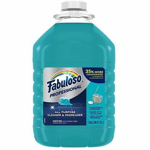 Fabuloso Professional Ocean Cool Scent, 1 Gallon - For Multi Surface, Multipurpose - Concentrate - Liquid - 128 fl oz (4 quart) - Ocean Cool, Floral Scent - pH Neutral, Pleasant Scent - Blue Jug - 1