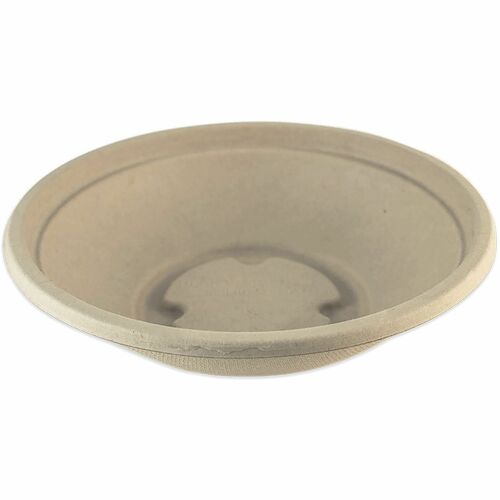 World Centric Compostable Fiber Bowl - Food, Soup, Ice Cream - Disposable - Natural - Fiber Body - 4 / Carton