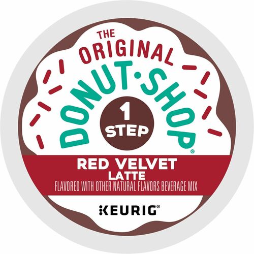 The Original Donut Shop® K-Cup Red Velvet Latte - Compatible with Keurig K-Cup Brewer - Dark - 20 K-Cup - 20 / Box