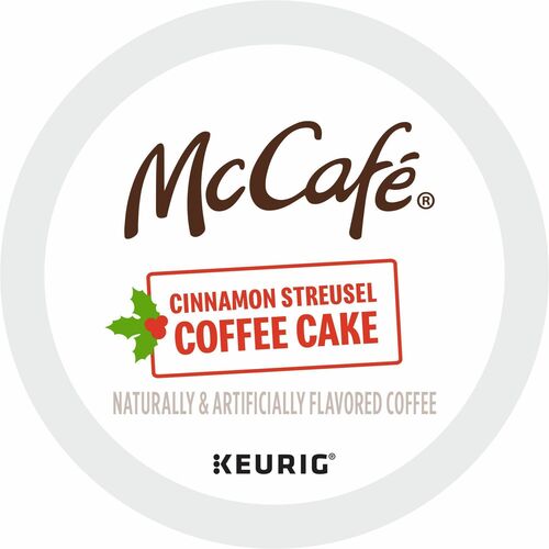 McCafe K-Cup Cinnamon Streusel Cake Coffee - Compatible with Keurig K-Cup Brewer - Light - 24 K-Cup - 24 / Box