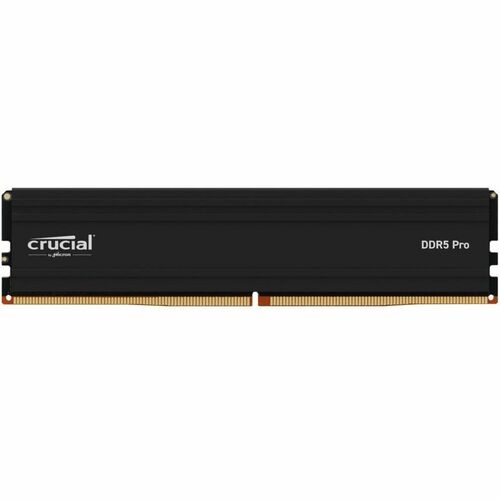 Crucial Pro 16GB DDR5-5600 UDIMM - For PC/Server, Motherboard - 16 GB (1 x 16GB) - DDR5-5600/PC5-44800 DDR5 SDRAM - 5600 MHz - CL46 - 1.10 V - On-die ECC - Unbuffered, Unregistered - 288-pin - DIMM