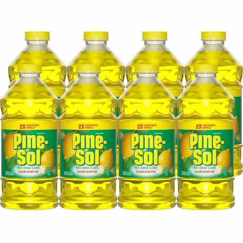 Pine-Sol Multi-Surface Cleaner - For Multi Surface - Concentrate - Liquid - 40 fl oz (1.3 quart) - Lemon Fresh Scent - Deodorize, Disinfectant, Dilutable - Yellow - 8 / Carton