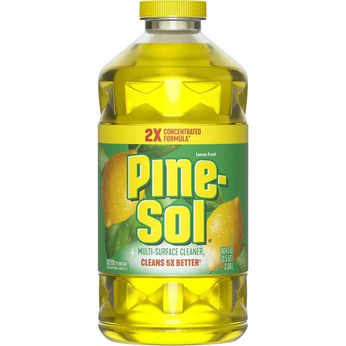Pine-Sol Multi-Surface Cleaner - For Multi Surface - Concentrate - Liquid - 80 fl oz (2.5 quart) - Lemon Fresh Scent - 1 Each - Deodorize, Disinfectant, Dilutable - Yellow