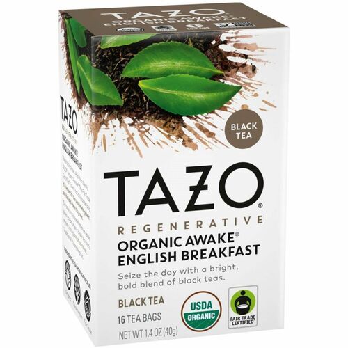 Tazo Regenerative Organic Awake English Breakfast Black Tea Bag - 16 / Box