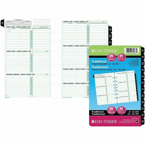 Day-Timer Refill Daily Desk Size 1PPD Bilingual