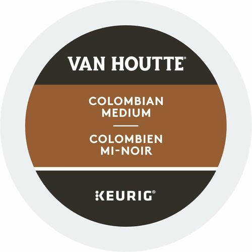 VAN HOUTTE K-Cup Colombian Medium Roast Coffee - Compatible with Keurig K-Cup Brewer - American, Regular - Medium - K-Cup - Colombian - 24 / Box