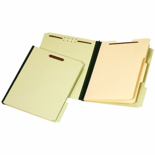 Pendaflex 2/5 Tab Cut Letter Recycled Classification Folder with Fastener - 2 1/2" (63.50 mm) Folder Capacity - 8 1/2" (215.90 mm) x 11" (279.40 mm) - 875 Sheets Capacity - 2 1/2" (63.50 mm) Expansion - 6 Fastener(s) - Right of Center Tab Position - 2 Div