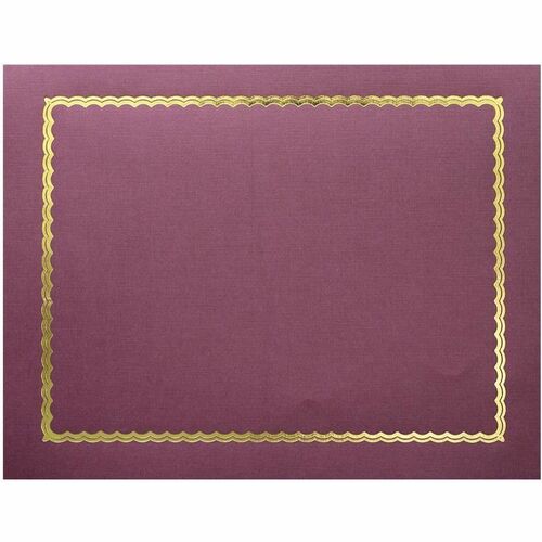 St. James® Classic Linen Certificate Holders with Gold Foil, Burgundy, Pack of 5, 83433