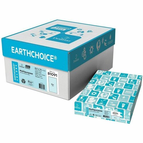 Domtar Multipurpose Paper - 8 1/2" (215.90 mm) x 14" (355.60 mm) - 20 lb (9071.85 g) Basis Weight - 75 g/m² Grammage - Smooth - Sustainable Forestry Initiative (SFI) - Acid-free - Blue - 5000 Sheets - 500 Sheets per Ream - 500 / Pack