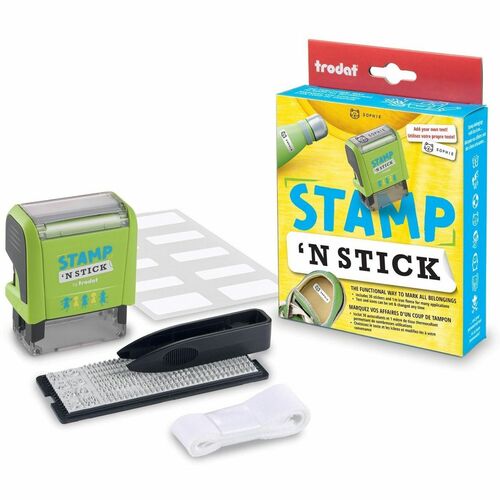 Trodat Stamping Kit - Fabric, Paper, Cardboard, Shoe, Toy, Pencil, Plastic, T-shirt, Cloth - Apple Green, Black - Plastic, Rubber