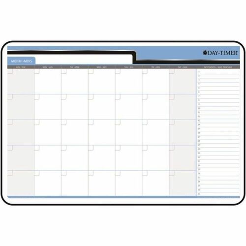 Day-Timer Standard Black Vinyl Frame Board, 30 Day, 24" x 36"