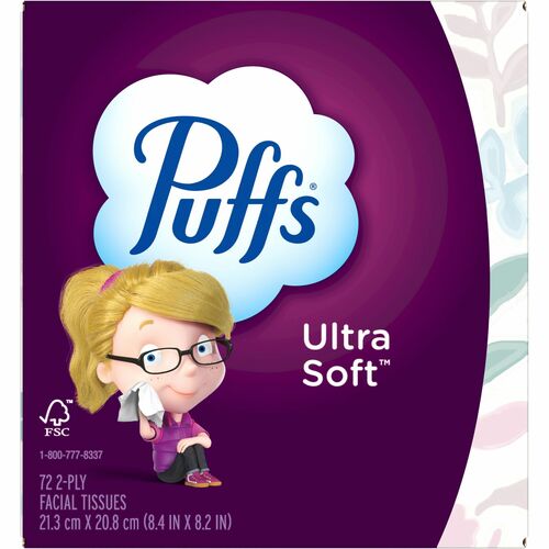 Puffs Ultra Soft Facial Tissue - Purple - 72 Per Box - 1 Box