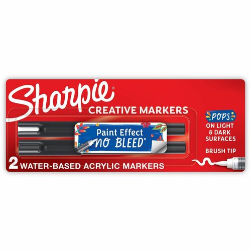 Sharpie Creative Markers - Brush Marker Point Style - Assorted Acrylic Based, Water Based Ink - 2 / Pack