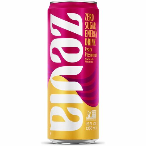 Zevia Zero Sugar Energy Drink - Ready-to-Drink - Sugar Free - 12 fl oz (355 mL) - 12 / Carton