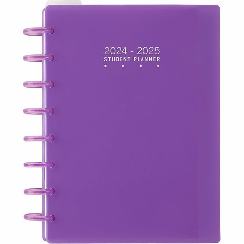 2024-2025 TUL® Discbound Weekly/Monthly Student Planner, Junior Size, Purple, July To June, ODUS2336-003 - Junior Size - Academic - Weekly - 12 Month - July 2024 - June 2025 - 1 Month, 1 Week Double Page Layout - 5 1/2" x 8 1/2" White Sheet - Discboun
