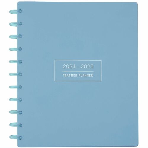 2024-2025 TUL® Discbound Monthly Teacher Planner, Letter Size, Light Blue, July To June, ODUS2336-002 - Monthly - 12 Month - July 2024 to June 2025 - 1 Month Double Page Layout - Letter - 8 1/2" x 11" Sheet Size - White Sheet - Discbound - Light Blue 