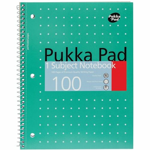 Cahier spirale m&eacute;tallique à 1 sujet Pukka Pads