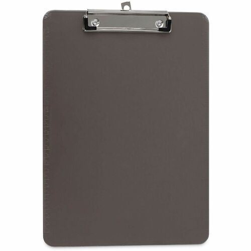 Universal Clipboard - 0.50" Clip Capacity - Storage for Paper - 8 1/2" x 11" Sheet Size - Plastic - Translucent Black - 1 Each