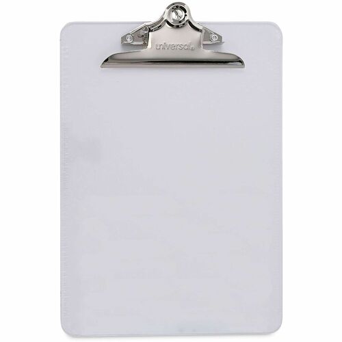 Universal Clipboard - 1.25" Clip Capacity - Storage for Document, Paper - 8 1/2" x 11" Sheet Size - Plastic - Clear - 1 Each