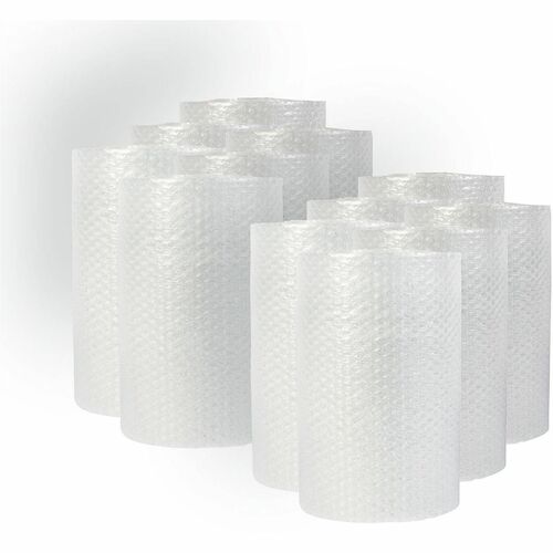 Universal Cushion Wrap - 12" Width x 30 ft Length x 100 mil Thickness - Perforated, Cushioned, Lightweight, Flexible, Shock Resistant, Vibration Resistant, Abrasion Resistant - Transparent, Clear - 12 / Carton