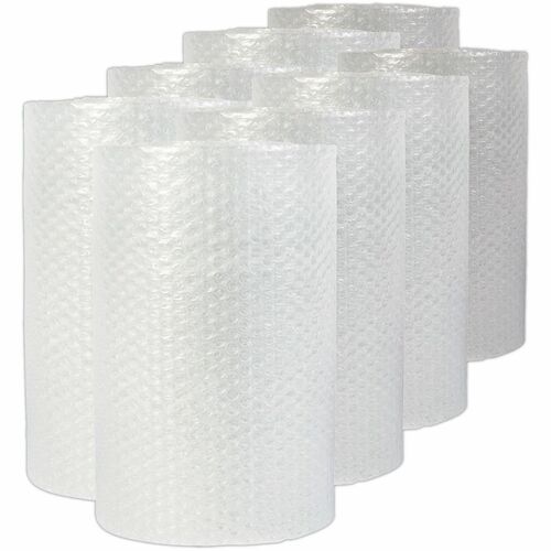 Universal Cushion Wrap - 12" Width x 200 ft Length x 100 mil Thickness - Perforated, Cushioned, Lightweight, Flexible, Shock Resistant, Vibration Resistant, Abrasion Resistant - Transparent, Clear - 8 / Carton