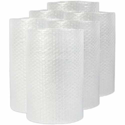 Universal Bubble Packaging, 0.5" Thick, 12" x 30 ft, Perforated Every 12" , Clear, 6/Carton - 12" Width x 30 ft Length x 500 mil Thickness - Perforated, Cushioned, Lightweight, Flexible, Shock Resistant, Vibration Resistant, Abrasion Resistant - Transpare
