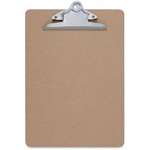 Universal Clipboard - 1.25" Clip Capacity - Storage for Document, Form - Hardboard - Brown - 3 / Pack