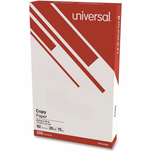 Universal Copy Paper - 92 Brightness - 20 lb Basis Weight - 75 g/m² Grammage - White - 500 Sheets - 500 Sheets per Ream