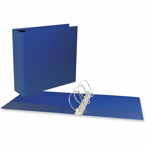 Universal Slant D-Ring View Binder, 3 Rings, 3" Capacity, 11 x 8.5, Navy Blue - 3" Binder Capacity - Letter - 8 1/2" x 11" Sheet Size - 600 Sheet Capacity - 3 Ring(s) - Fastener(s): Ring - Pocket(s): 2, Inside Front & Back - Polypropylene - Navy Blue - 1 