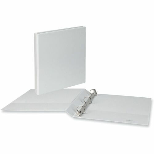 Universal Slant D-Ring View Binder, 3 Rings, 1" Capacity, 11 x 8.5, White, 12/Carton - 1" Binder Capacity - Letter - 8 1/2" x 11" Sheet Size - 220 Sheet Capacity - 3 Ring(s) - Fastener(s): Ring - Pocket(s): 2, Inside Front & Back - Polypropylene - White -